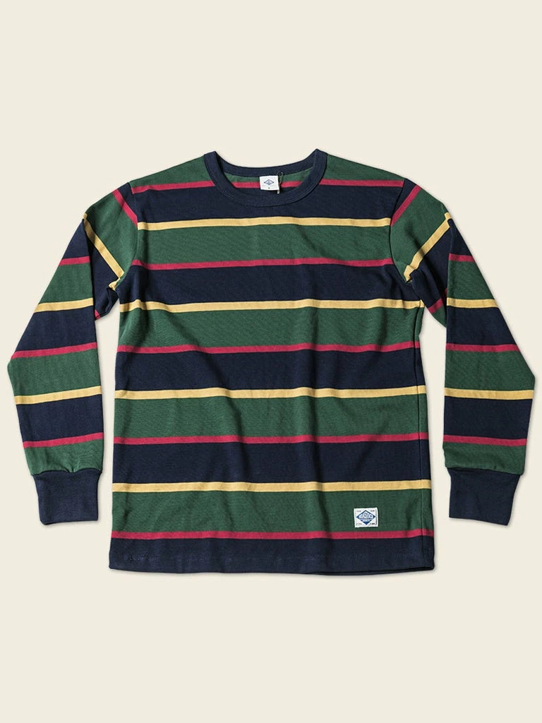 Non Stock TOPS 10 Oz Striped Long Sleeve Crewneck T-Shirt 5 Non Stock TOPS 10 Oz Striped Long Sleeve Crewneck T-Shirt