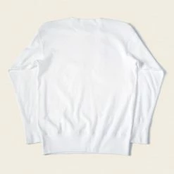 Bronson 14 Oz Side Closing Henley T-Shirt - White Long Sleeve T-Shirts
