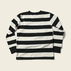 Non Stock 9 Oz Wide Striped Long Sleeve T-Shirt