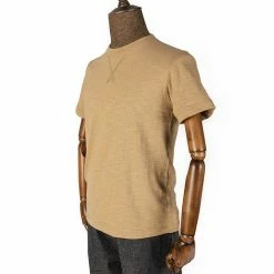 Non Stock TOPS 10.5 Oz US Cotton Tubular Gusset T-Shirt - Sand
