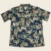 Bronson Lot AS08 Ukiyo-e Tiger & Bambo Pattern Aloha Shirt - Navy Back In Stock