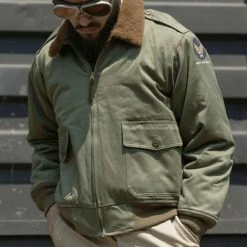 Bronson OUTERWEAR USAAF Type B-10 Flight Jacket - Olive