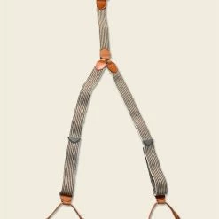 Bronson Old-Time Y-Back Leather Button Suspender