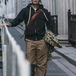 Non Stock 17.5 Oz Terry Cloth Zip-Up Hoodie - Black TOPS