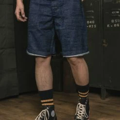 Bronson 1940s WWII USN 10.5 Oz Denim Dungaree Deck Shorts Back In Stock