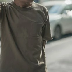 Non Stock 9.8 Oz Cotton Classic Pocket T-Shirt - Khaki
