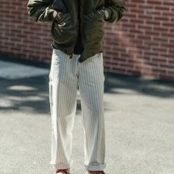 Bronson NEW ARRIVALS Lot 952 HBT Striped Mechanic Pants - White