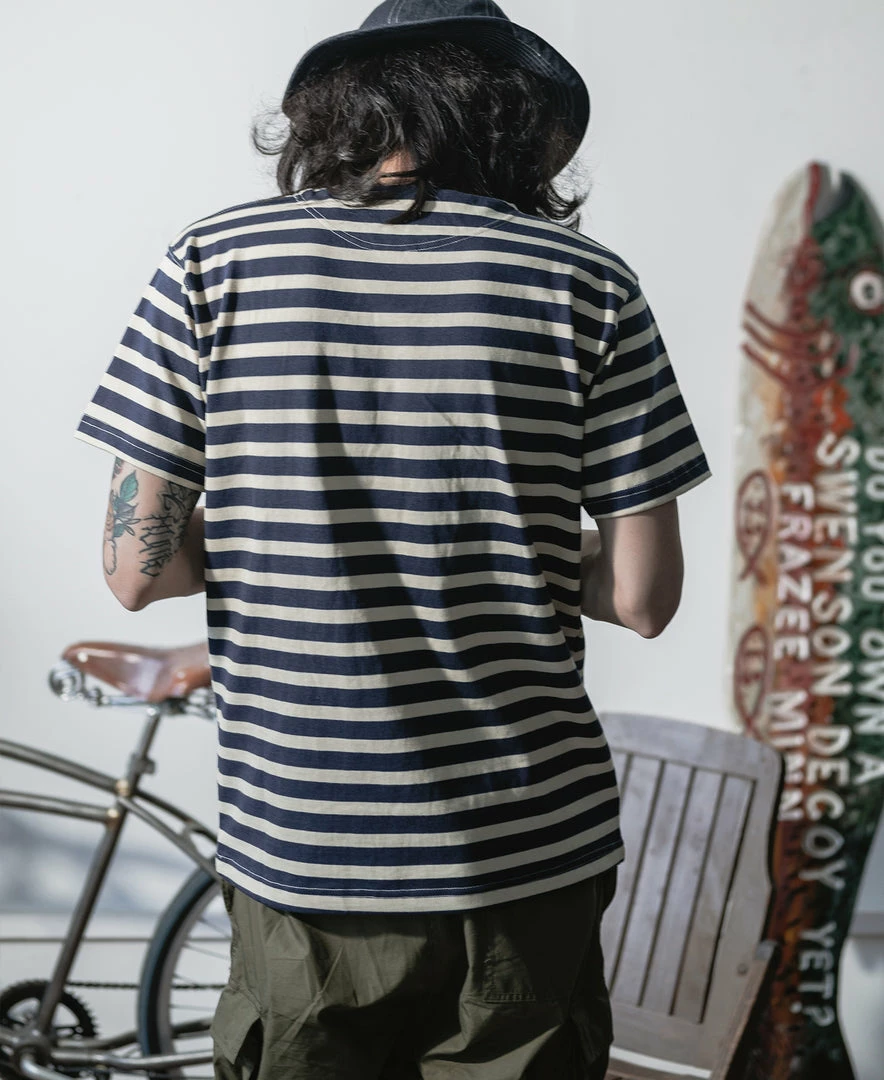Bronson Breton Stripe T-Shirt - Navy/White 5 Bronson Breton Stripe T-Shirt - Navy/White