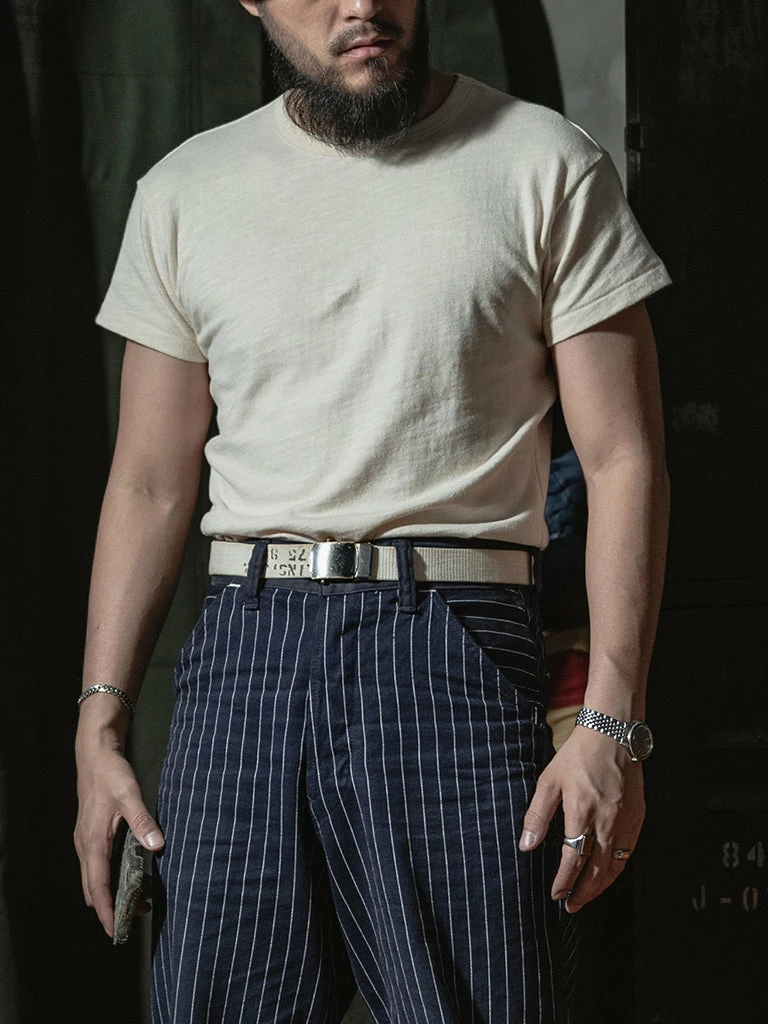 Bronson 1940s USN Crew Slub Cotton T-Shirt NEW ARRIVALS 5 Bronson 1940s USN Crew Slub Cotton T-Shirt NEW ARRIVALS