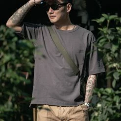 Non Stock 9.8 Oz Cotton Classic Pocket T-Shirt - Dark Gray