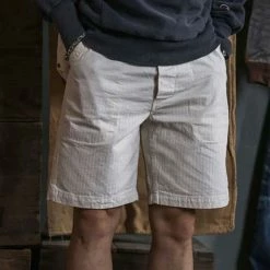 Bronson BOTTOMS 1940s WWII USN 12 Oz HBT Fatigue Deck Shorts