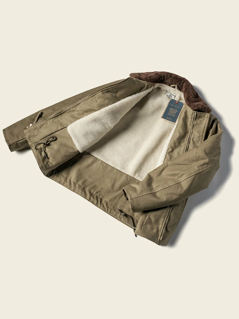 Bronson WWII Early Model Submarine N-1 Woolen Deck Jacket 4 Bronson WWII Early Model Submarine N-1 Woolen Deck Jacket