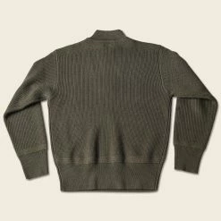 Bronson TOPS US Army High Neck Wool Sweater - Olive