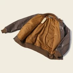 Bronson USAAF Type A-1 Leather Flight Jacket - Light Brown OUTERWEAR