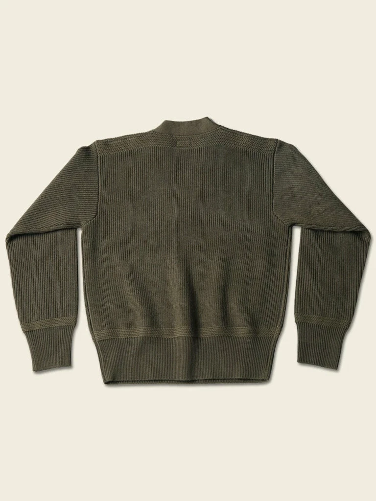 Bronson USAAF Type A-1 V-neck Mechanics Sweater - Olive 4 Bronson USAAF Type A-1 V-neck Mechanics Sweater - Olive
