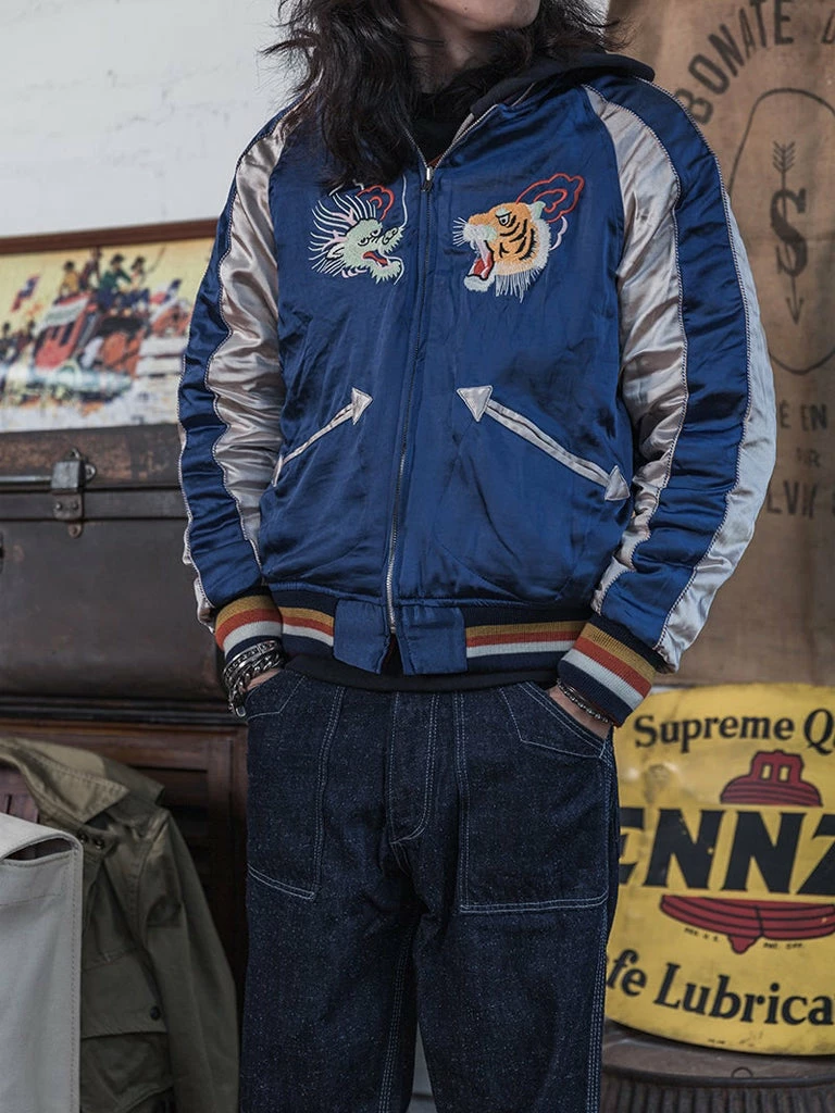 Non Stock 1950s Reversible Acetate Souvenir Jacket - Dragon Tiger Falcon OUTERWEAR 5 Non Stock 1950s Reversible Acetate Souvenir Jacket - Dragon Tiger Falcon OUTERWEAR