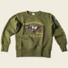 Non Stock Flying Tigers Military Print Sweatshirt - Olive