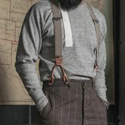 Bronson 14 Oz Side Closing Henley T-Shirt - Gray 18 Bronson 14 Oz Side Closing Henley T-Shirt - Gray