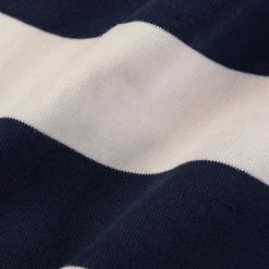 Non Stock NEW ARRIVALS Heavyweight Cotton Wide Striped T-Shirt - Blue/White