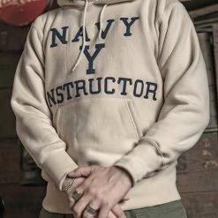 Bronson 21 Oz Navy Yard Instructor Reverse Weave Hoodie - Apricot