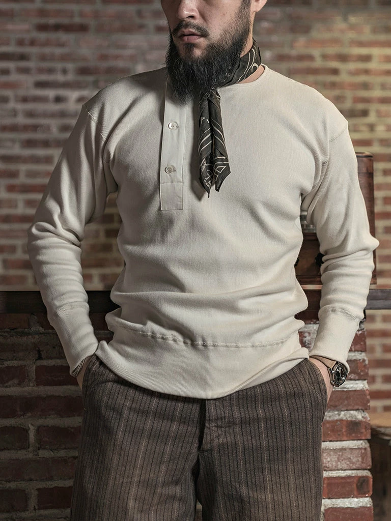 Bronson Long Sleeve T-Shirts 14 Oz Side Closing Henley T-Shirt - Apricot 5 Bronson Long Sleeve T-Shirts 14 Oz Side Closing Henley T-Shirt - Apricot