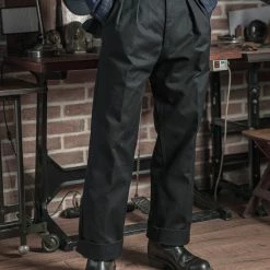 Bronson Lot 962 1960s 15 Oz Cotton Double Pleated Pants 26 Bronson Lot 962 1960s 15 Oz Cotton Double Pleated Pants