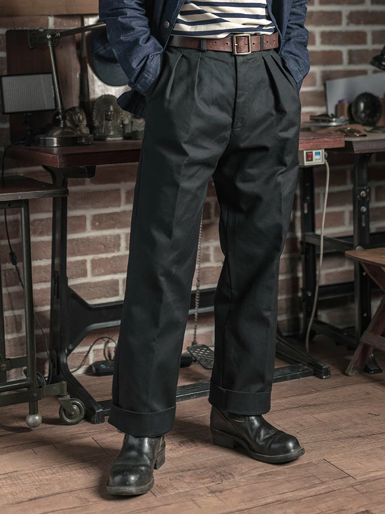 Bronson Lot 962 1960s 15 Oz Cotton Double Pleated Pants 5 Bronson Lot 962 1960s 15 Oz Cotton Double Pleated Pants