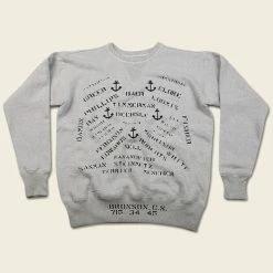 Bronson 1940s USN Anchor & Name Print Training Sweatshirt