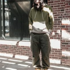 Non Stock NEW ARRIVALS 17.5 Oz Terry Cloth Two-Tone Hoodie - Olive/Apricot 24 Non Stock NEW ARRIVALS 17.5 Oz Terry Cloth Two-Tone Hoodie - Olive/Apricot