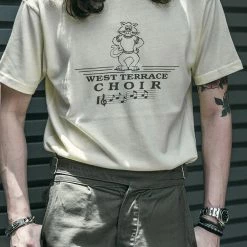 Non Stock Vintage West Terrace Choir Print Short Sleeve T-Shirt 26 Non Stock Vintage West Terrace Choir Print Short Sleeve T-Shirt