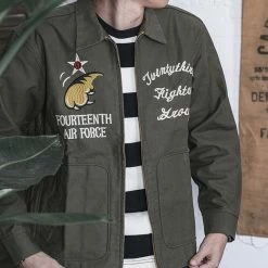 Non Stock USAAF 14th Air Force Flying Tigers Embroidery Jacket 20 Non Stock USAAF 14th Air Force Flying Tigers Embroidery Jacket