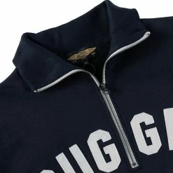 Bronson TOPS Motorcycle Turtle Zip Jersey Overweight Sweater - Black