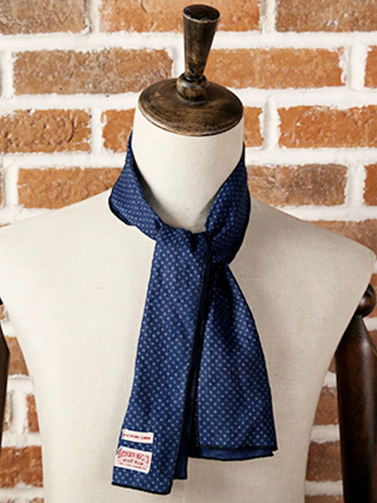 Bronson Natural Plant Indigo Blue Retro Polka Dot Bandana ACCESSORIES 5 Bronson Natural Plant Indigo Blue Retro Polka Dot Bandana ACCESSORIES