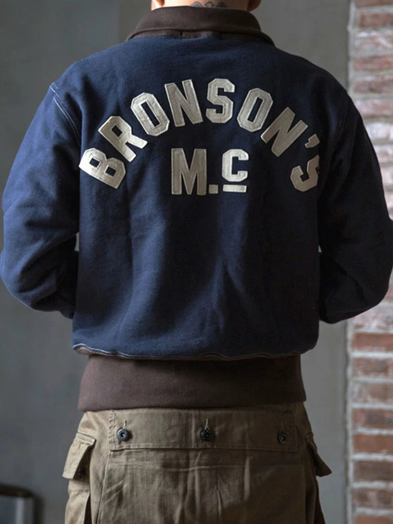 Bronson 1920s Drinking Team Motorcycle Racing Sweatshirt - Navy 6 Bronson 1920s Drinking Team Motorcycle Racing Sweatshirt - Navy