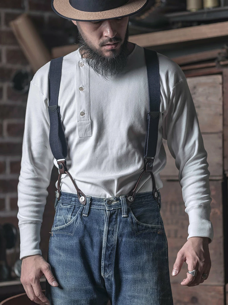 Bronson 14 Oz Side Closing Henley T-Shirt - White Long Sleeve T-Shirts 6 Bronson 14 Oz Side Closing Henley T-Shirt - White Long Sleeve T-Shirts