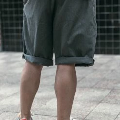 Non Stock Classic Straight Leg Double Pleated Shorts - Gray 18 Non Stock Classic Straight Leg Double Pleated Shorts - Gray