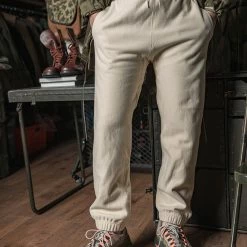 Bronson 1950s 20.5 Oz Terry Cloth Reverse Weave Sweatpants - Apricot