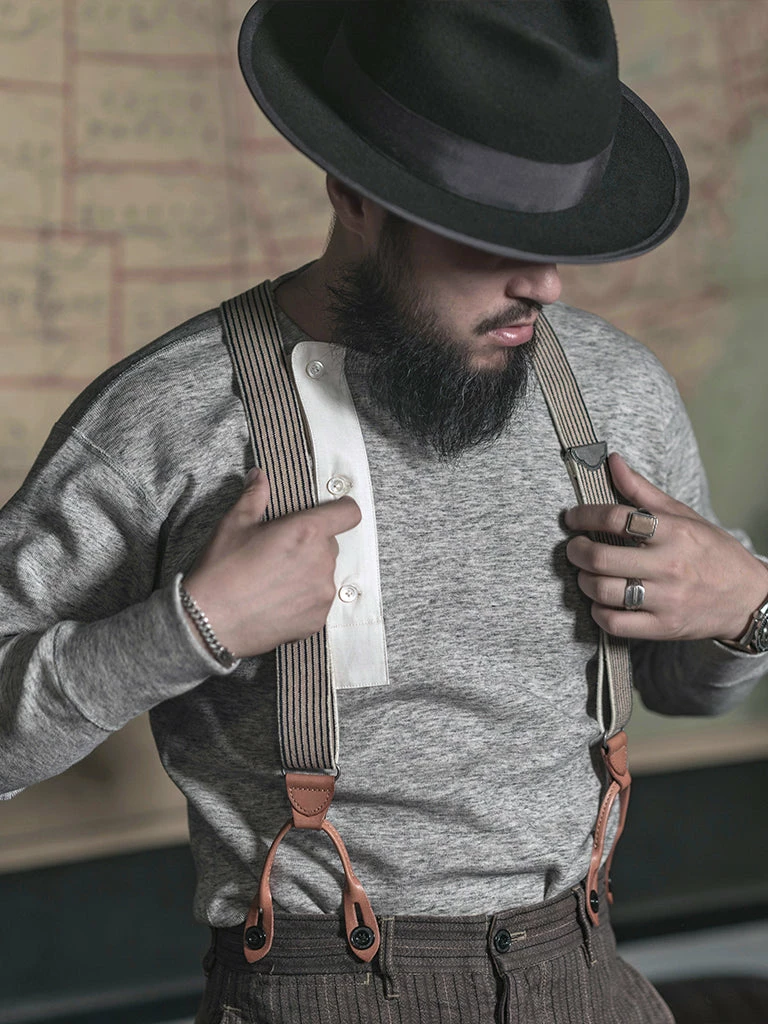 Bronson 14 Oz Side Closing Henley T-Shirt - Gray 6 Bronson 14 Oz Side Closing Henley T-Shirt - Gray