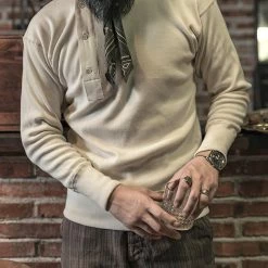 Bronson Long Sleeve T-Shirts 14 Oz Side Closing Henley T-Shirt - Apricot 18 Bronson Long Sleeve T-Shirts 14 Oz Side Closing Henley T-Shirt - Apricot