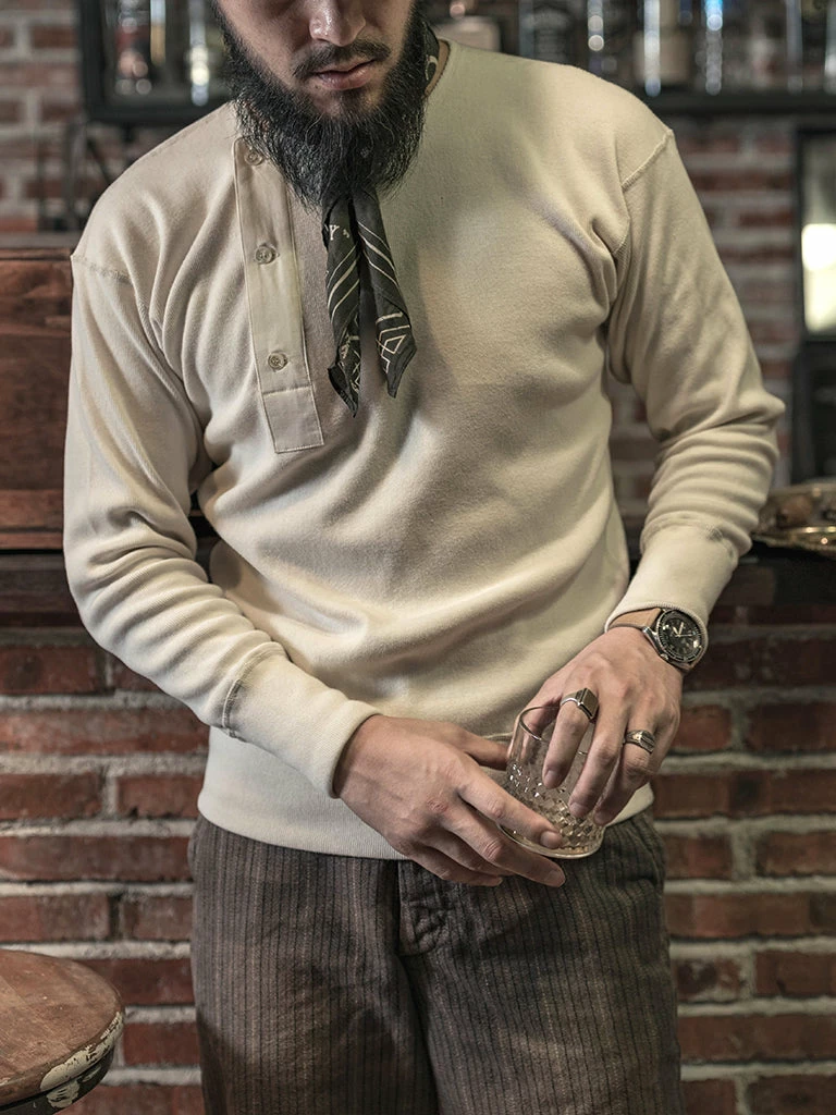 Bronson Long Sleeve T-Shirts 14 Oz Side Closing Henley T-Shirt - Apricot 6 Bronson Long Sleeve T-Shirts 14 Oz Side Closing Henley T-Shirt - Apricot