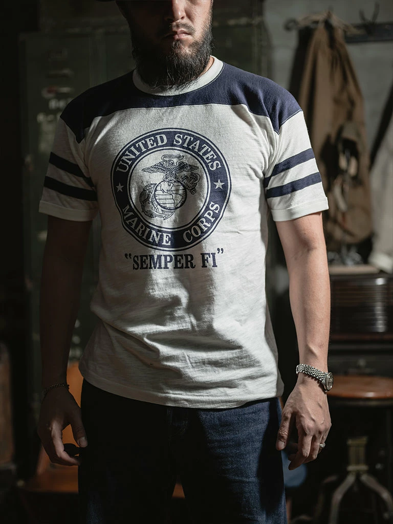Bronson 1970s USMC Semper Fi Print Athletic T-Shirt NEW ARRIVALS 5 Bronson 1970s USMC Semper Fi Print Athletic T-Shirt NEW ARRIVALS
