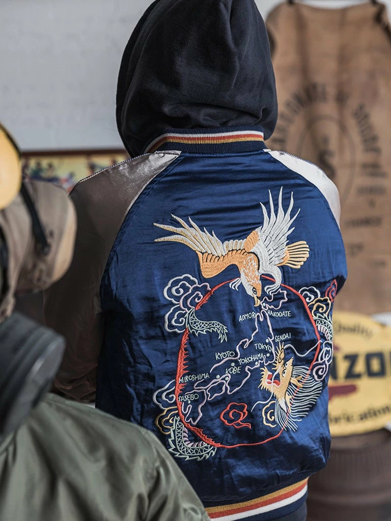 Non Stock 1950s Reversible Acetate Souvenir Jacket - Dragon Tiger Falcon OUTERWEAR 6 Non Stock 1950s Reversible Acetate Souvenir Jacket - Dragon Tiger Falcon OUTERWEAR