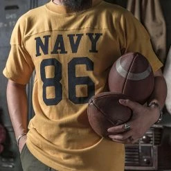 Bronson TOPS US Naval Football T-Shirt - Yellow
