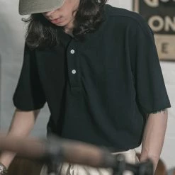 Non Stock 9.8 Oz Cotton Pique Baseball T-Shirt - Black