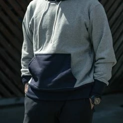 Non Stock 17.5 Oz Terry Cloth Two-Tone Hoodie - Gray/Navy NEW ARRIVALS 19 Non Stock 17.5 Oz Terry Cloth Two-Tone Hoodie - Gray/Navy NEW ARRIVALS