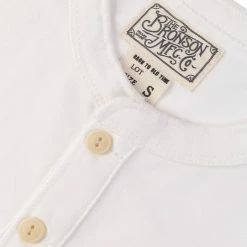 Bronson Vintage Long Sleeve Henley T-Shirt - White