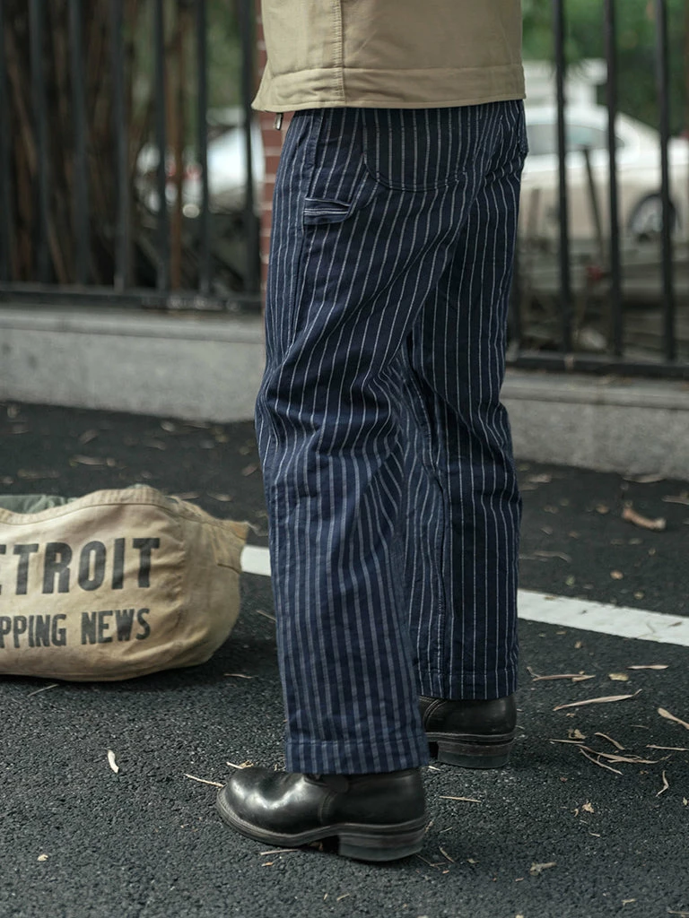 Bronson NEW ARRIVALS Lot 952 HBT Striped Mechanic Pants - Navy 6 Bronson NEW ARRIVALS Lot 952 HBT Striped Mechanic Pants - Navy