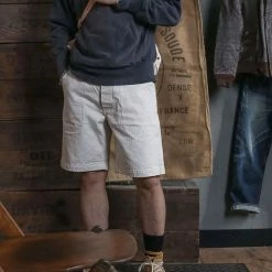 Bronson BOTTOMS 1940s WWII USN 12 Oz HBT Fatigue Deck Shorts