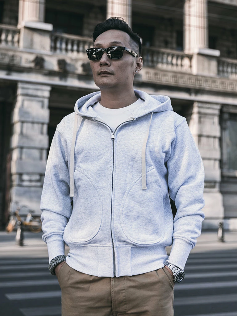 Non Stock 17.5 Oz Terry Cloth Zip-Up Hoodie - Light Gray TOPS 5 Non Stock 17.5 Oz Terry Cloth Zip-Up Hoodie - Light Gray TOPS