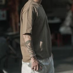 Non Stock 9.8 Oz Cotton Classic Pocket T-Shirt - Khaki